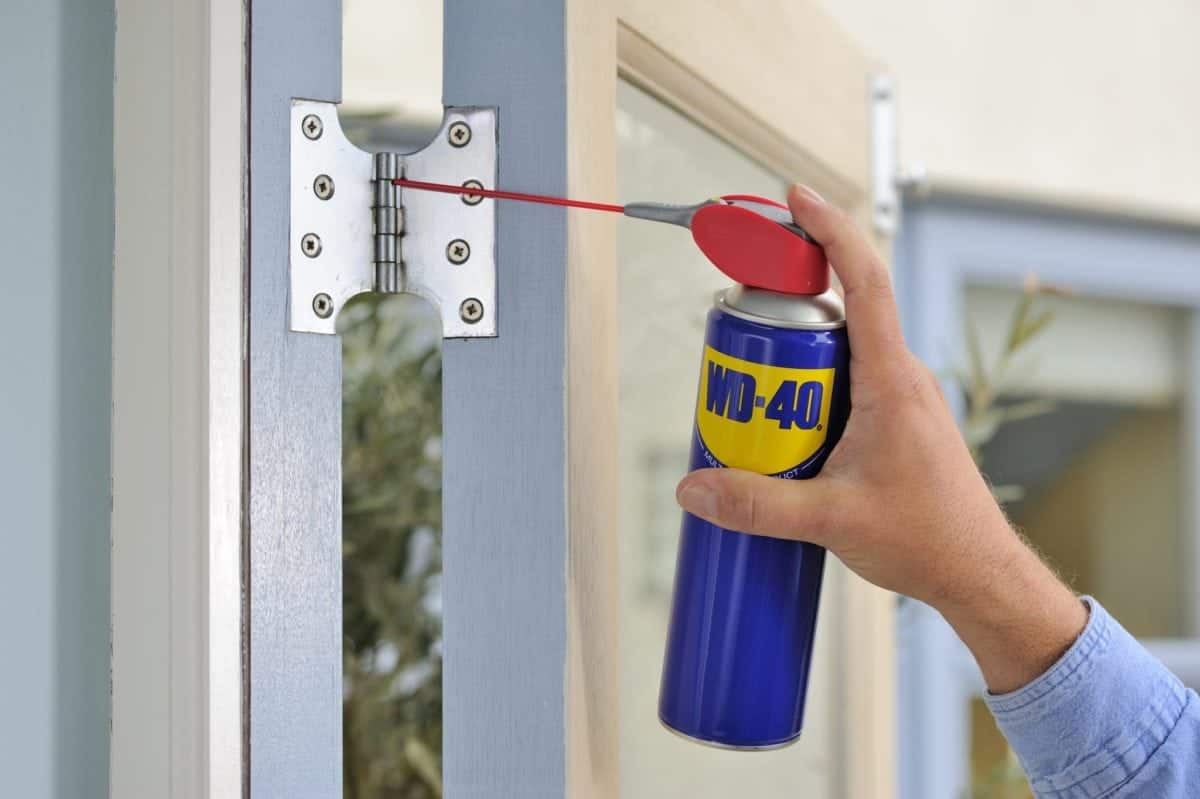 How to fix a squeaky hinge with the help of WD40