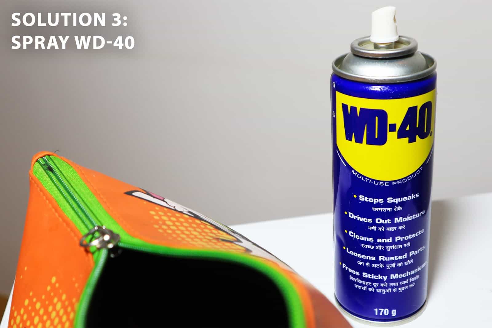 Simple ways to lubricate stuck zippers of all types WD40 India