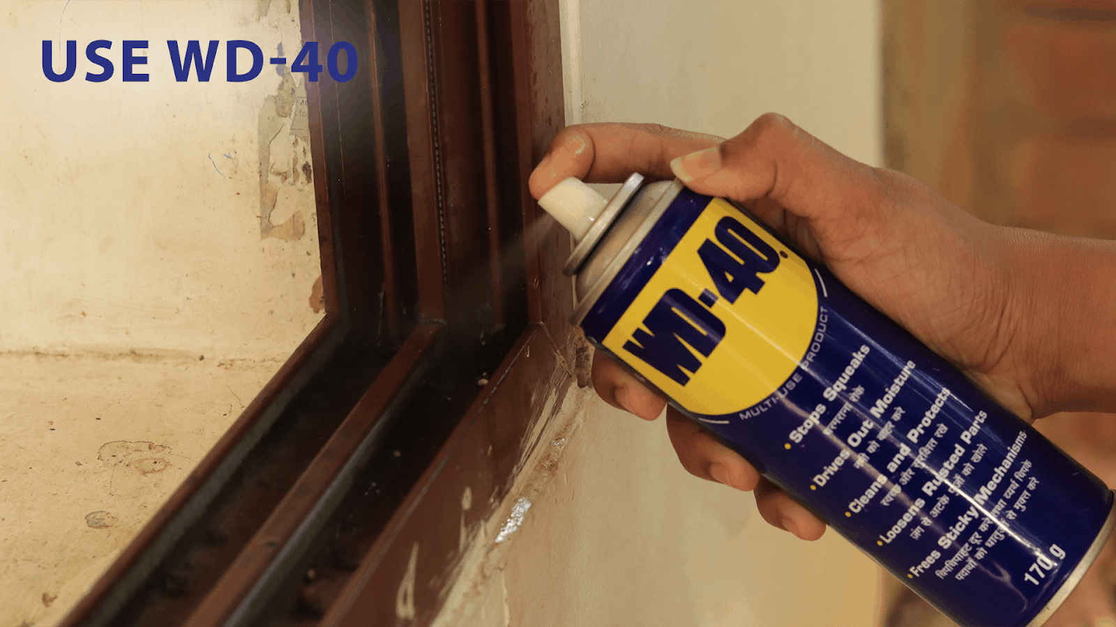 A simple how-to for removing dirt from a windowpane - WD 