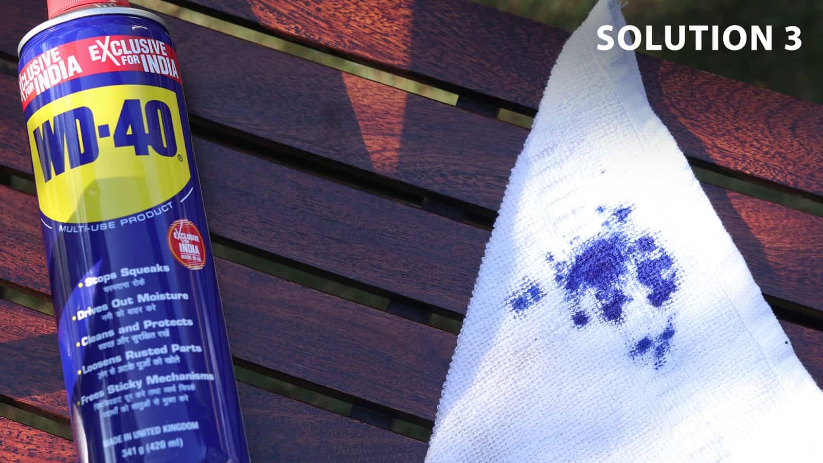 How to remove ink stains from clothes? WD40 India