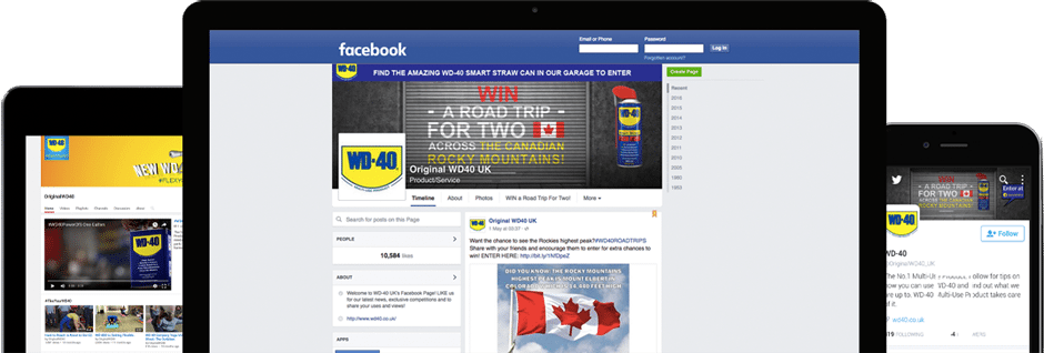 Connect with WD-40 on our social media platforms! width=